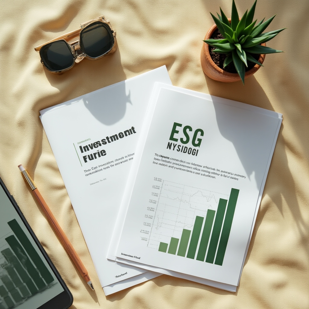 Responsible investment course materials with ESG documents and charts